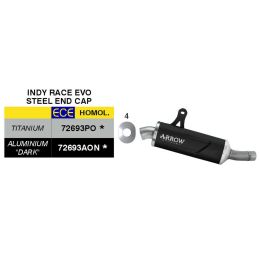 ARROW Slip-On Auspuff genehmigt Indy Race EVO schwarze Alu für Voge Valico 800DSX Rally