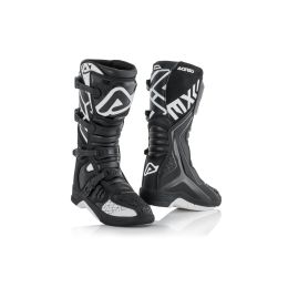 ACERBIS X-Team Motorcycle Boots Black/White Approved 4 Hook Closure