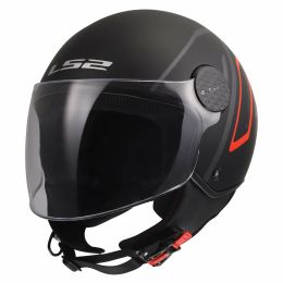 Jethelm LS2 OF558 SPHERE LUX II MINIM schwarz rot