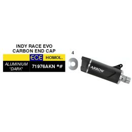 ARROW Slip-On Auspuff genehmigt Indy Race EVO schwarze Alu-Carbon-Kappe für Yamaha MT-10