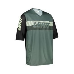 Maglia MTB LEATT Enduro 3.0 verde traspirante maniche 3/4 tessuto IceYarn