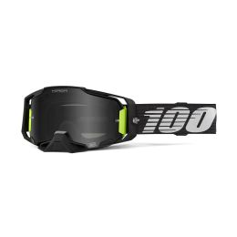 Masque de motocross ARMEGA HIPER TETSUMI 100 % noir avec lentille miroir
