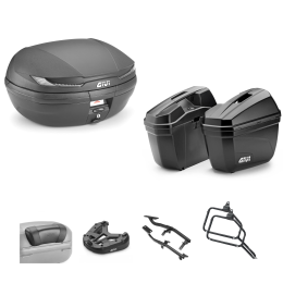GIVI ARENA TECH luggage case E22 smoked black 45/22L for SUZUKI DL V STROM