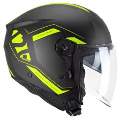 Casco jet CGM 126G IPE CITY nero giallo fluo opaco