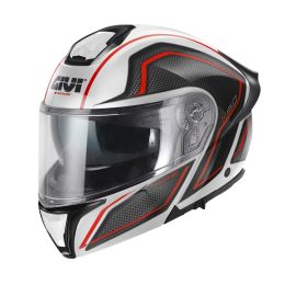 GIVI X50 Fiber Hologram Modular helmet white black red
