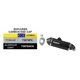 ARROW homologierter Slip-On Auspuff Explorer schwarz Aluminium für Suzuki V-STROM 1050