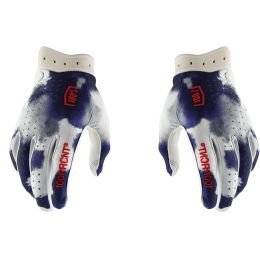 Guanti motocross 100% ITRACK blu/bianco