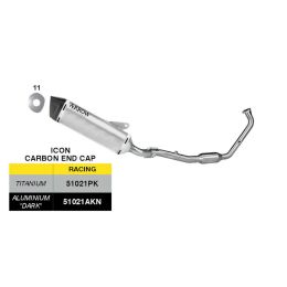 Marmitta Slip-On ARROW racing Icon titanio per Yamaha YZF-R 125