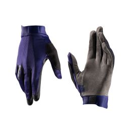 LEATT 1.0 GripR MTB Gloves Galaxy Blue MicronGrip Palm Touchscreen Compatible
