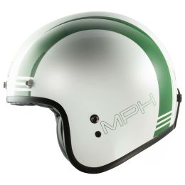 Casco Jet Cafe Racer MPH H-EASY Italy Flag Verde Bianco Rosso