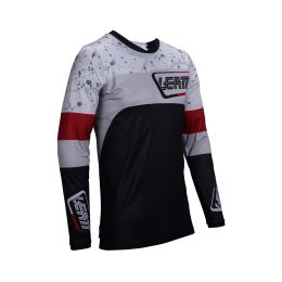 Maglia motocross LEATT Moto 4.5 Enduro Ice grigio nero rete elasticizzata