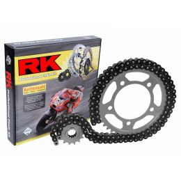 RK Übertragungsset Kette XRE Schwarz 106-520 Zahnrad 37z Ritzel 13z für Honda CBF