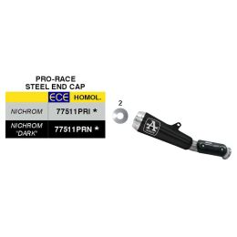 ARROW Pro-Race genehmigte Slip-On Auspuffanlage Schwarz Nichrom für KTM 790 Duke