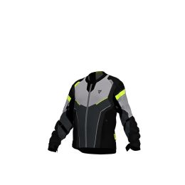 REBELHORN HIFLOW IV Men's Motorcycle Jacket Black/Silver/Fluo Yellow