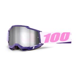100% ACCURI 2 YUMIKO Motocrossmaske mit silberner Spiegellinse