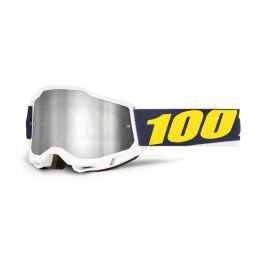 100% ACCURI 2 TORC Motocrossmaske Silber Spiegel Linse
