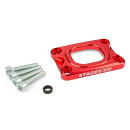 Piastra collettore aspirazione STAGE6 360° rosso AM6/DERBI