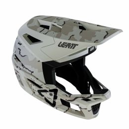 Casque de VTT intégral LEATT Gravity 4.0 Brown Desert Protection Descente Enduro