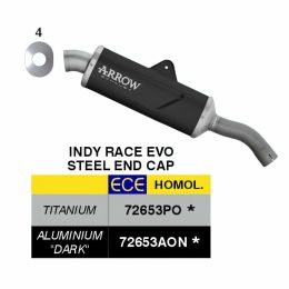 ARROW Slip-On Auspuff genehmigt Indy Race EVO schwarze Alu für BMW F 900 GS/GS Adventure