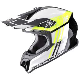 Casco motocross Scorpion EXO VX-16 EVO AIR Lignes nero giallo fluo