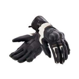 REBELHORN RANGE Men's Leather Motorcycle Gloves Black/Light Gray