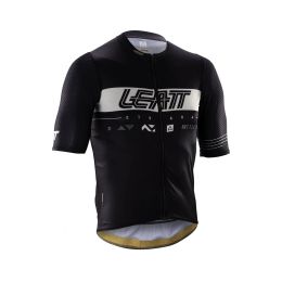 Maglia MTB LEATT Endurance 6.0 racing nero racing vestibilità aderente UPF 50