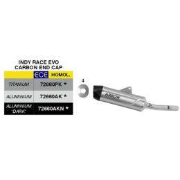 Échappement Slip-On en titane ARROW Indy Race EVO approuvé pour Yamaha Teneré 700