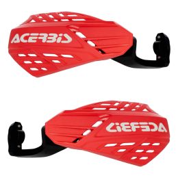 Garde-mains ventilés ouverts Acerbis Rouge/Blanc Linéaire