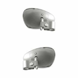 FAR 8120/8121 Chrome Universal Shield Edge Mirror Pair