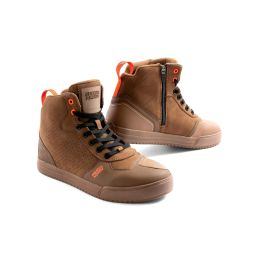 Bottes de moto en cuir pour hommes REBELHORN SPIKE marron