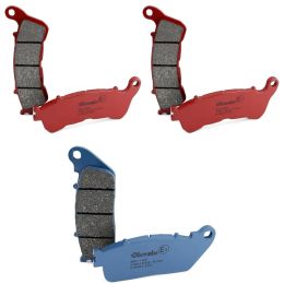 BREMBO Bremsbelagsatz 2 vordere Paare SA und 1 hinteres Paar CC für HONDA