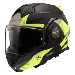 Casco Modulare Reversibile LS2 FF901 ADVANT-X Oblivion Nero Opaco Giallo Hi-Viz