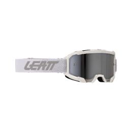 Masque cross LEATT Velocity 4.5 Iriz blanc gris lentille argent 50%