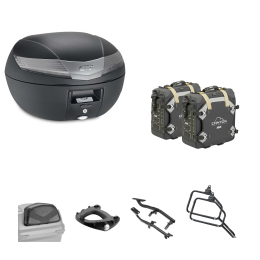 Kit GIVI bauletto V40 TECH borsa CANYON nero fumè 40/30L per BMW R GS