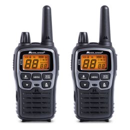 Paire de talkies-walkies MIDLAND XT70 noirs avec chargeur de bureau