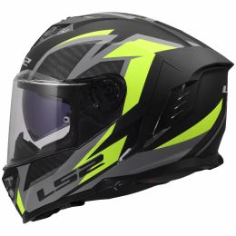 Casque intégral LS2 FF818 STORM III DYNAMO noir jaune fluo