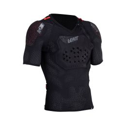 LEATT ReaFlex Stealth Motorrad Schutzshirt Schwarz kurze Ärmel