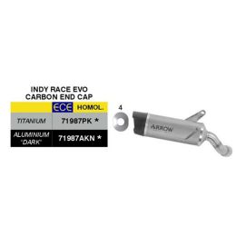 Silencieux Slip-On en Titane Approuvé ARROW Indy Race EVO pour Kawasaki NINJA 1100 SX