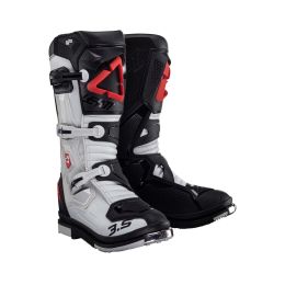 Stivali moto LEATT Moto 3.5 HydraDri Forge grigio nero chiusura SideLock