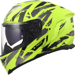 Casque intégral LS2 FF818 STORM III KAOS jaune fluo