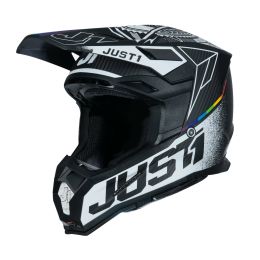 Casco Motocross JUST1 J22 THE SPEED SIDE nero/bianco