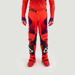 LEATT Moto 5.5 I.K.S. Motocross Hose SunBurn Rot Schwarz atmungsaktiv