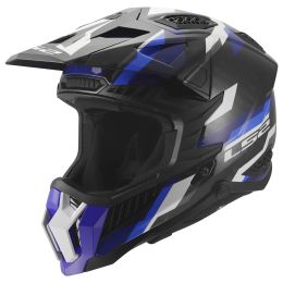 Casco cross LS2 MX703 X-FORCE PHANTOM blu bianco