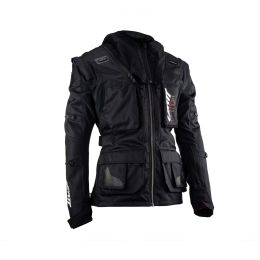 LEATT Moto 5.5 Enduro Summer jacket black grey white waterproof