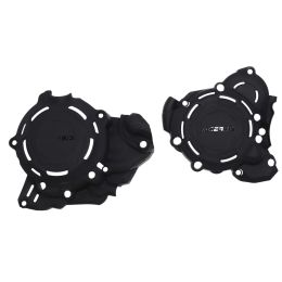 Protecteurs couvercle d'embrayage/d'allumage ACERBIS noirs et kit montage KTM/Husqvarna