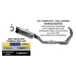 Échappement en titane complet approuvé ARROW Indy Race EVO pour Yamaha MT-09/MT-09 SP