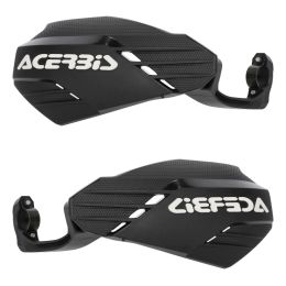 ACERBIS Garde-mains ouverts Noir/Blanc Linéaire