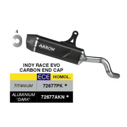 Échappement ARROW Slip-On approuvé Indy Race EVO alu noir carbon cap CF Moto 700MT