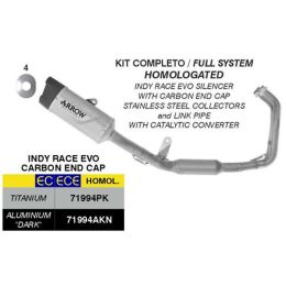 Échappement complet homologué en titane ARROW Indy Race EVO pour Yamaha MT-07