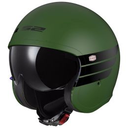Casco Jet LS2 OF599 SPITFIRE II Retro Verde Militare Opaco